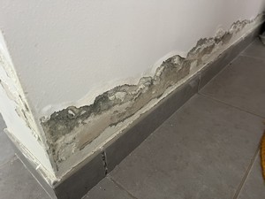 De l'humidité remonte en bas des murs
